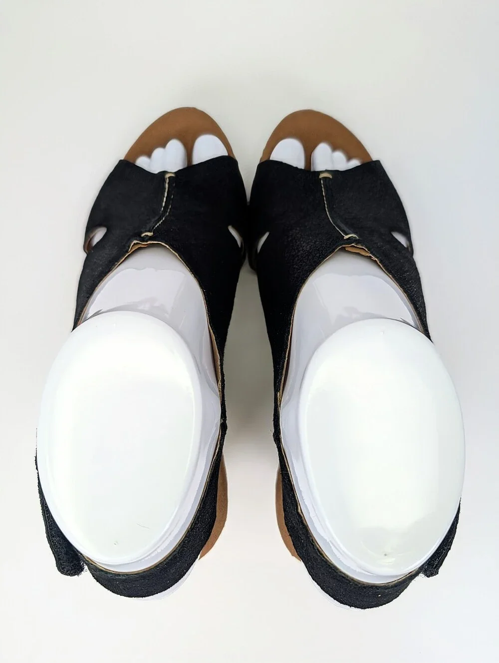 Clarks Collection Helio Float Wedge Open Toe Black Slingback Sandals Size 6.5